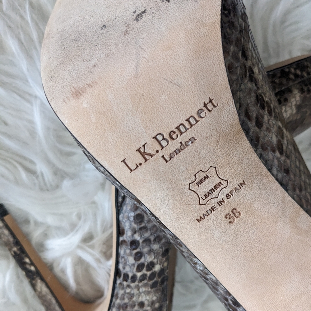 LK Bennett Harper Python Snakeskin Leather Pumps … - image 9